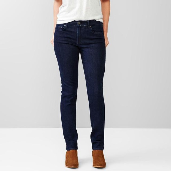 NWOT GAP 1969 Resolution Slim Straight Jeans Dark - Picture 2 of 3